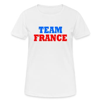 Frankreich - Frauen T-Shirt atmungsaktiv - Weiß - Vorne - AI Model Female 172 dark (172cm)