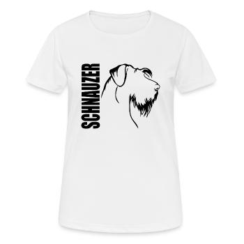 SCHNAUZER Profil Chiens Chien Wilsigns - T-shirt respirant Femme - blanc - Devant - AI Model Female 172 dark (172cm)