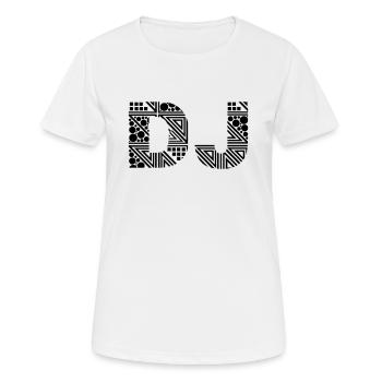 DJ - T-shirt respirant Femme - blanc - Devant - AI Model Female 172 dark (172cm)