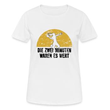 HANDBALL HANDBALLER ZWEI MINUTEN FOUL - Frauen T-Shirt atmungsaktiv - Weiß - Vorne - AI Model Female 172 dark (172cm)