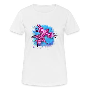 blue draggon,blue glaucus,blue ocean snail - Women's Breathable T-Shirt - white - Front - AI Model Female 172 dark (172cm)