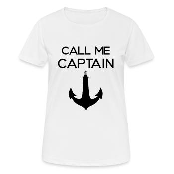 CALL ME CAPITAINE CAPITAINE - T-shirt respirant Femme - blanc - Devant - AI Model Female 172 dark (172cm)