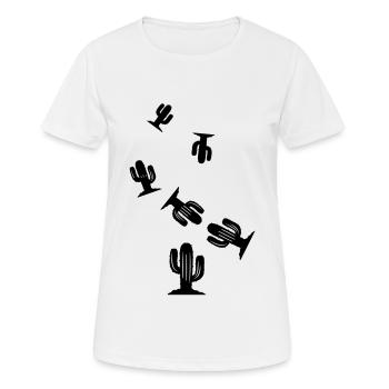 Symbole de cactus - T-shirt respirant Femme - blanc - Devant - AI Model Female 172 dark (172cm)