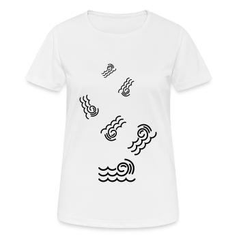 Wave icon icon - Women's Breathable T-Shirt - white - Front - AI Model Female 172 dark (172cm)