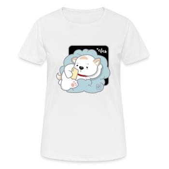Dog Korean - Japanese Style 03 - Women's Breathable T-Shirt - white - Front - AI Model Female 172 dark (172cm)