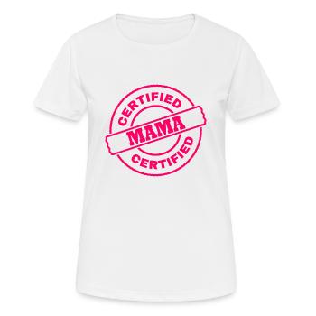 Mama - Frauen T-Shirt atmungsaktiv - Weiß - Vorne - AI Model Female 172 dark (172cm)