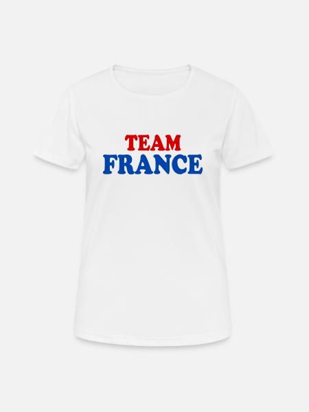 Frankreich - Frauen T-Shirt atmungsaktiv - Weiß