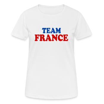 Frankreich - Frauen T-Shirt atmungsaktiv - Weiß - Vorne - AI Model Female 172 dark (172cm)