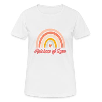 Rainbow of Love - T-shirt respirant Femme - blanc - Devant - AI Model Female 172 dark (172cm)