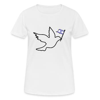 Israel - T-shirt respirant Femme - blanc - Devant - AI Model Female 172 dark (172cm)