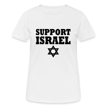 Support israel - T-shirt respirant Femme - blanc - Devant - AI Model Female 172 dark (172cm)