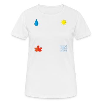 Quatre saisons - T-shirt respirant Femme - blanc - Devant - AI Model Female 172 dark (172cm)