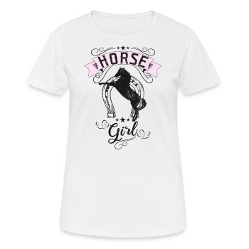 Horse-Horse Girl - Women's Breathable T-Shirt - white - Front - AI Model Female 172 dark (172cm)