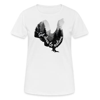 Rapprochez-vous de la nature - T-shirt respirant Femme - blanc - Devant - AI Model Female 172 dark (172cm)