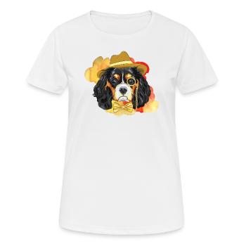 Originelles Design-Hund - Frauen T-Shirt atmungsaktiv - Weiß - Vorne - AI Model Female 172 dark (172cm)