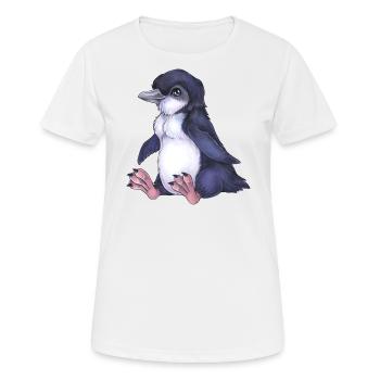 Niedlicher Feenpinguin Baby Pinguin Südpol Artikis - Frauen T-Shirt atmungsaktiv - Weiß - Vorne - AI Model Female 172 dark (172cm)