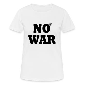 No war - T-shirt respirant Femme - blanc - Devant - AI Model Female 172 dark (172cm)
