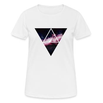 Dreieck Galaxy - Frauen T-Shirt atmungsaktiv - Weiß - Vorne - AI Model Female 172 dark (172cm)