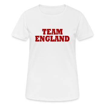 England - Frauen T-Shirt atmungsaktiv - Weiß - Vorne - AI Model Female 172 dark (172cm)