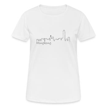 Skyline Hongkong - Frauen T-Shirt atmungsaktiv - Weiß - Vorne - AI Model Female 172 dark (172cm)