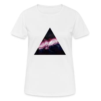 Dreieck Galaxy - Frauen T-Shirt atmungsaktiv - Weiß - Vorne - AI Model Female 172 dark (172cm)