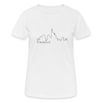 Skyline Frankfurt - Frauen T-Shirt atmungsaktiv - Weiß - Vorne - AI Model Female 172 dark (172cm)