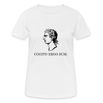 donc je pense que je suis latin - T-shirt respirant Femme - blanc - Devant - AI Model Female 172 dark (172cm)