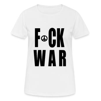 Fuck war - T-shirt respirant Femme - blanc - Devant - AI Model Female 172 dark (172cm)