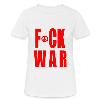 Fuck war - T-shirt respirant Femme - blanc - Devant - AI Model Female 172 dark (172cm)