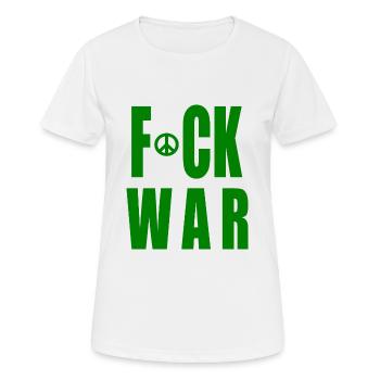 Fuck war - T-shirt respirant Femme - blanc - Devant - AI Model Female 172 dark (172cm)