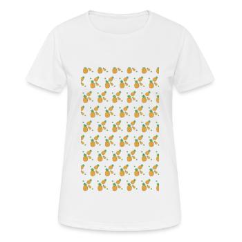 Pineapple, pineapple, pineapple, fruit - Women's Breathable T-Shirt - white - Front - AI Model Female 172 dark (172cm)