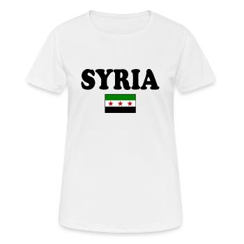 syrien flagge - Frauen T-Shirt atmungsaktiv - Weiß - Vorne - AI Model Female 172 dark (172cm)