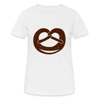 Brezel - Frauen T-Shirt atmungsaktiv - Weiß - Vorne - AI Model Female 172 dark (172cm)