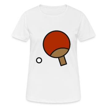 Tennis de table tennis de table battes joueur de tennis de table - T-shirt respirant Femme - blanc - Devant - AI Model Female 172 dark (172cm)
