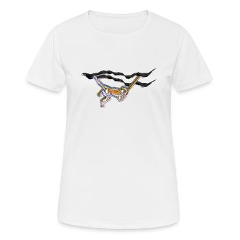 Singe / singe traîne et frissonne - T-shirt respirant Femme - blanc - Devant - AI Model Female 172 dark (172cm)
