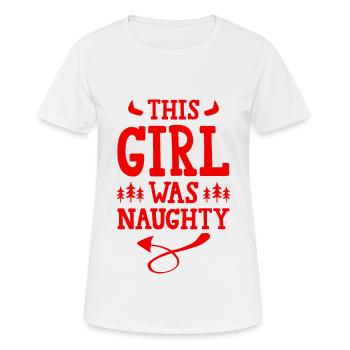La fille était coquine - T-shirt respirant Femme - blanc - Devant - AI Model Female 172 dark (172cm)