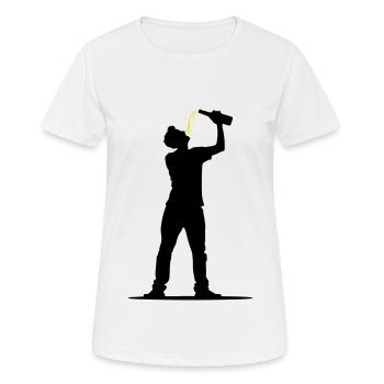 Trinker Bier - Frauen T-Shirt atmungsaktiv - Weiß - Vorne - AI Model Female 172 dark (172cm)