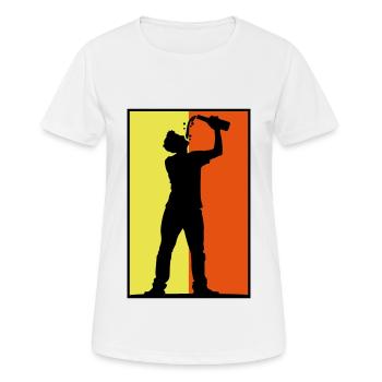 Trinker Bier - Frauen T-Shirt atmungsaktiv - Weiß - Vorne - AI Model Female 172 dark (172cm)