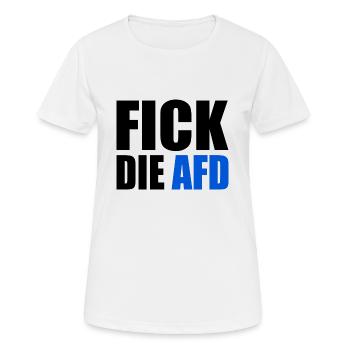Fick die afd - Frauen T-Shirt atmungsaktiv - Weiß - Vorne - AI Model Female 172 dark (172cm)
