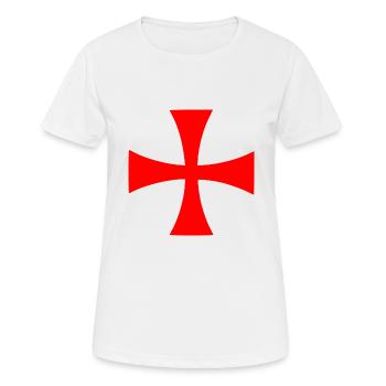 Jerusalem kreuz Jerusalemkreuz - Frauen T-Shirt atmungsaktiv - Weiß - Vorne - AI Model Female 172 dark (172cm)