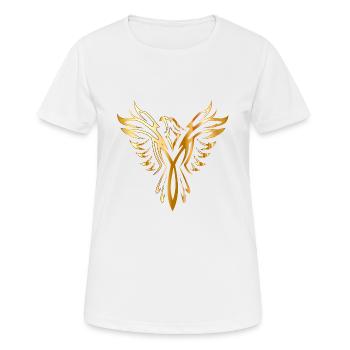 Wie Phoenix aus der Asche gold golden fenix - Frauen T-Shirt atmungsaktiv - Weiß - Vorne - AI Model Female 172 dark (172cm)