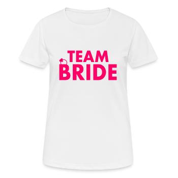 Team bride - Women's Breathable T-Shirt - white - Front - AI Model Female 172 dark (172cm)