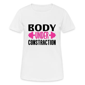 Body under contraction - Women's Breathable T-Shirt - white - Front - AI Model Female 172 dark (172cm)