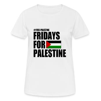 Free palestine fridays for palestine - Frauen T-Shirt atmungsaktiv - Weiß - Vorne - AI Model Female 172 dark (172cm)