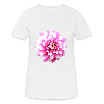 Fleur Rose Rose Fleur Fleurs Rose Rose Fleurs - T-shirt respirant Femme - blanc - Devant - AI Model Female 172 dark (172cm)
