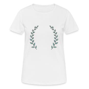 Fleurs, guirlande, ornement, monogramme, vintage, amour - T-shirt respirant Femme - blanc - Devant - AI Model Female 172 dark (172cm)