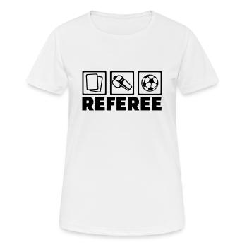 Schiedsrichter - Frauen T-Shirt atmungsaktiv - Weiß - Vorne - AI Model Female 172 dark (172cm)