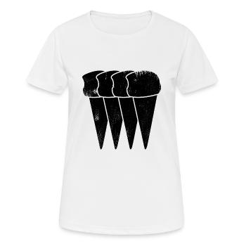 Glace - T-shirt respirant Femme - blanc - Devant - AI Model Female 172 dark (172cm)