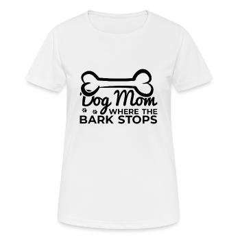 Maman chienne - T-shirt respirant Femme - blanc - Devant - AI Model Female 172 dark (172cm)