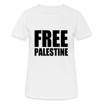 Free palestine - T-shirt respirant Femme - blanc - Devant - AI Model Female 172 dark (172cm)